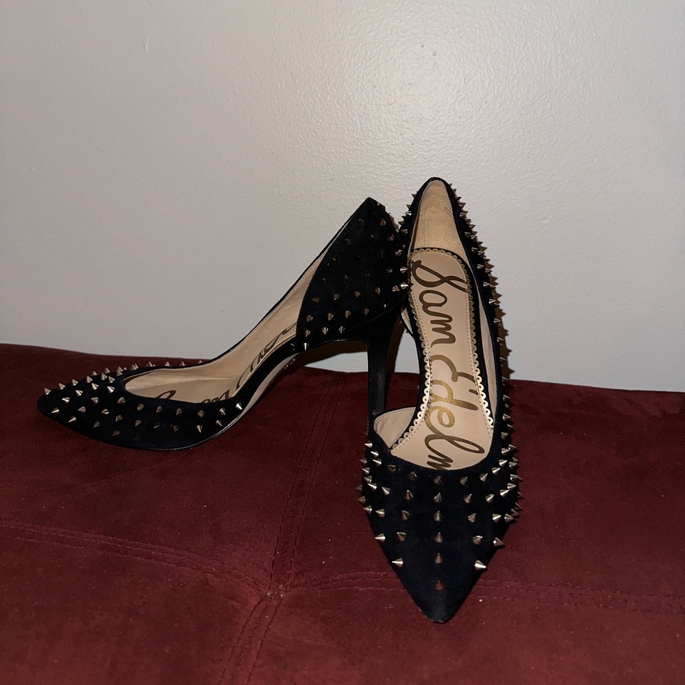 Very gently used! Black spiked heels